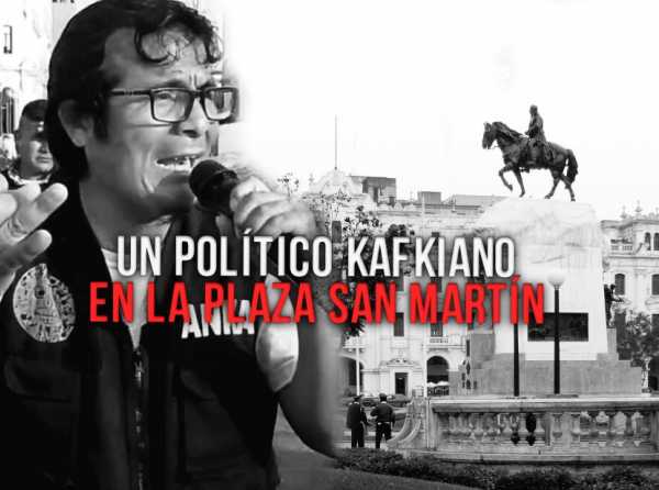 Un político kafkiano en la plaza San Martín