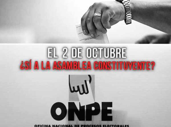 2 de octubre: ¿sí a la asamblea constituyente?