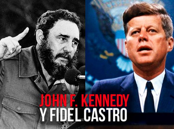 John F. Kennedy y Fidel Castro 