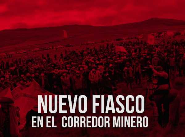 Nuevo fiasco en el  Corredor Minero 