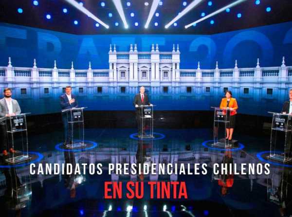 Candidatos presidenciales chilenos en su tinta