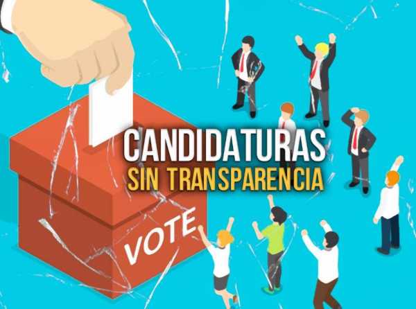 Candidaturas sin transparencia