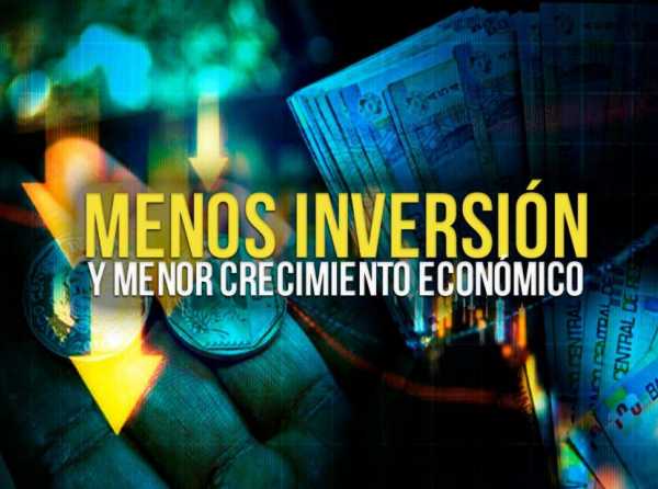 Menos inversión y menor crecimiento económico