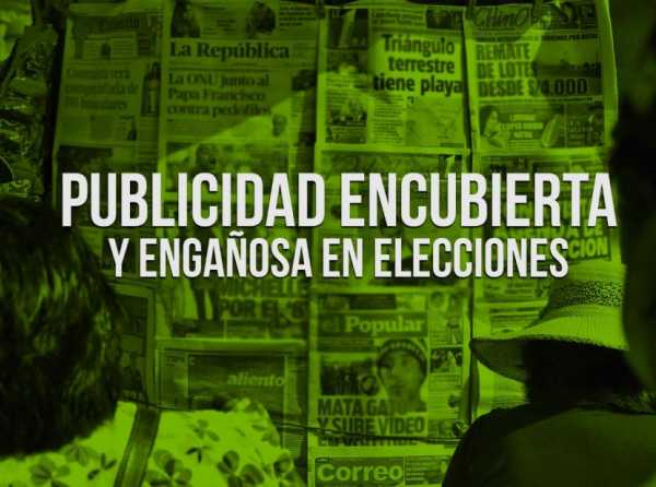 Publicidad encubierta y engañosa en elecciones