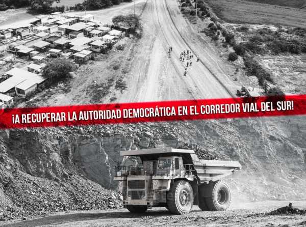 ¡A recuperar la autoridad democrática en el corredor vial del sur!