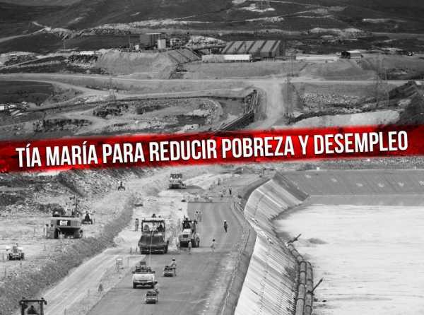 Tía María para reducir pobreza y desempleo