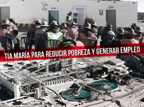 Tía María para reducir pobreza y generar empleo