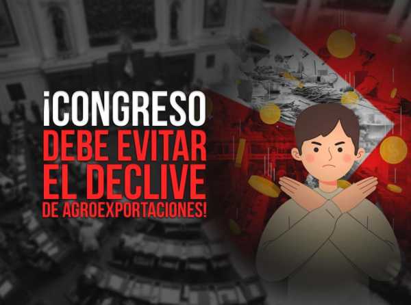 ¡Congreso debe evitar el declive de agroexportaciones!