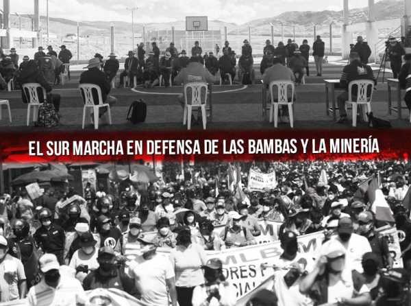 El sur marcha en defensa de Las Bambas y la minería 