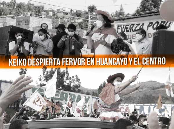 Keiko despierta fervor en Huancayo y el centro