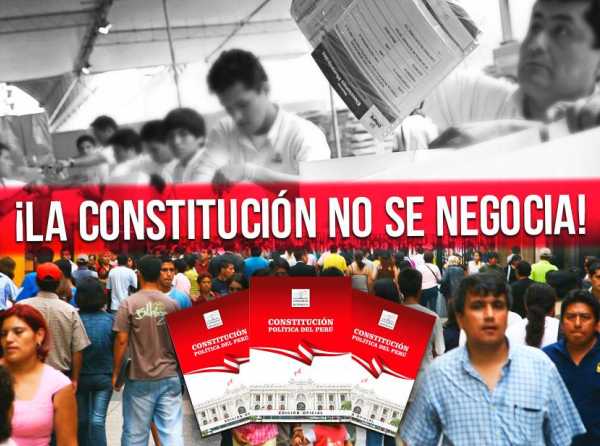 ¡La Constitución no se negocia! ¡Se defiende a cualquier costo!