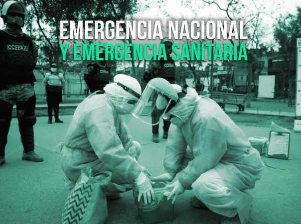 Emergencia nacional y emergencia sanitaria