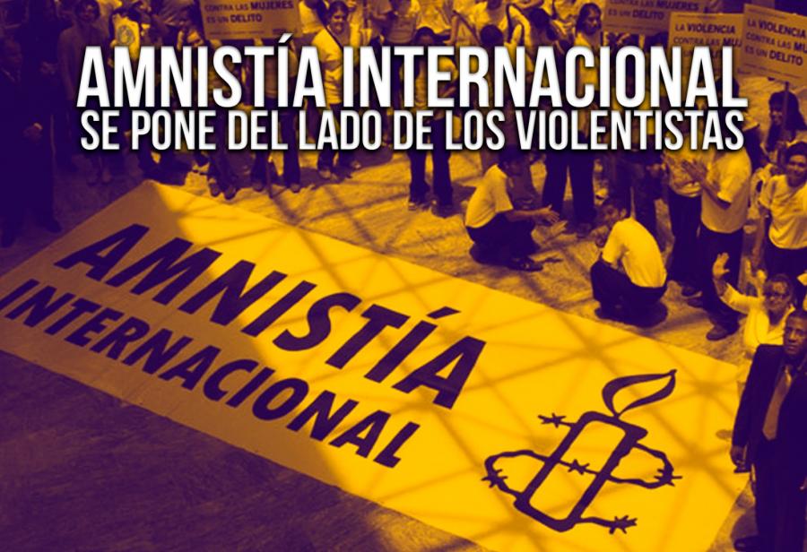 Amnistía Internacional se pone del lado de los violentistas