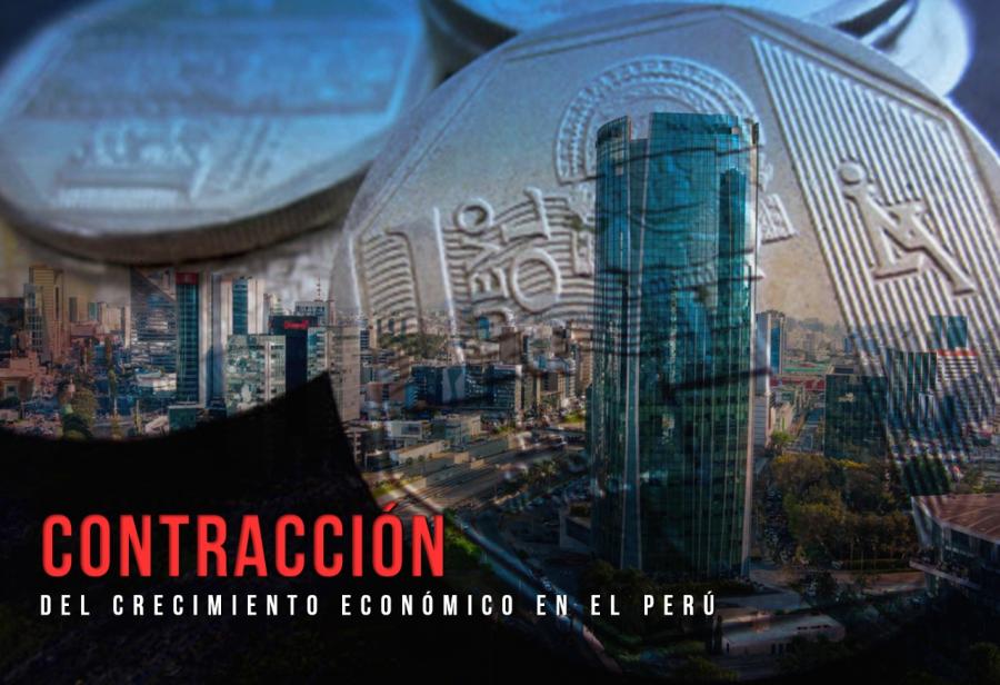 Contracción del crecimiento económico en el Perú