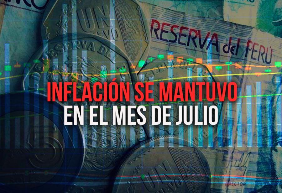 Inflación se mantuvo en el mes de julio