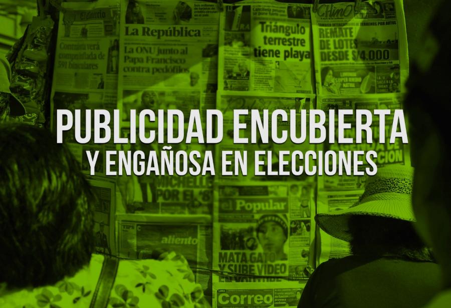 Publicidad encubierta y engañosa en elecciones