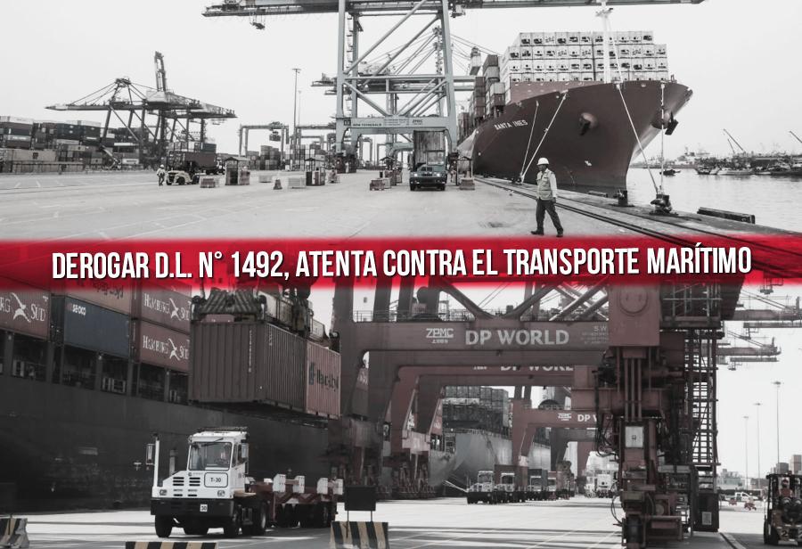 Se debe derogar D.L. N° 1492, que atenta contra el transporte marítimo