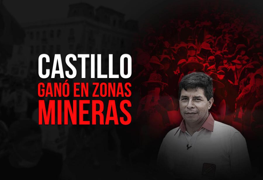 Castillo ganó en zonas mineras