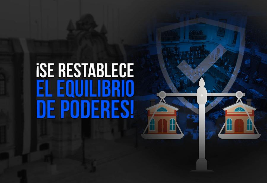 ¡Se restablece el equilibrio de poderes!